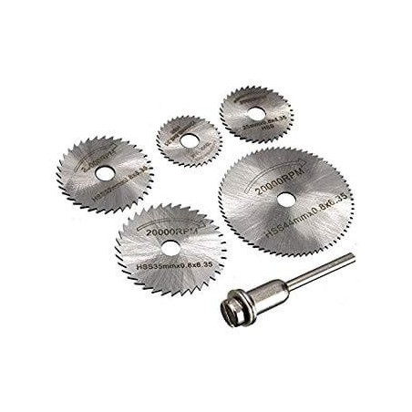 6 Pcs HSS Circular Saw Blade Set for Metal Cutting  Dremel Rotary Tool